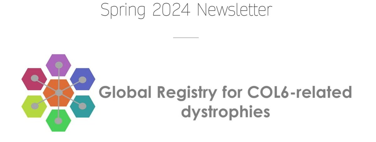 The Global Registry for COL6-related Dystrophies spring newsletter is out: sway.cloud.microsoft/FUbIpUDswtbR1R… See updates from the registry and a review of some of the research going on in the COL6-RDs.