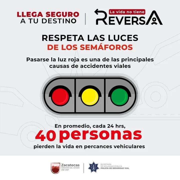 ⚠️🚗 Realiza tus traslados con extrema precaución, no excedas los límites de velocidad establecidos y respeta los señalamientos de tránsito.👮🏼‍♂️👮🏻‍♀️🚓

Evita percances viales, #LaVidaNoTieneReversa

#ElAñoDeLaPaz