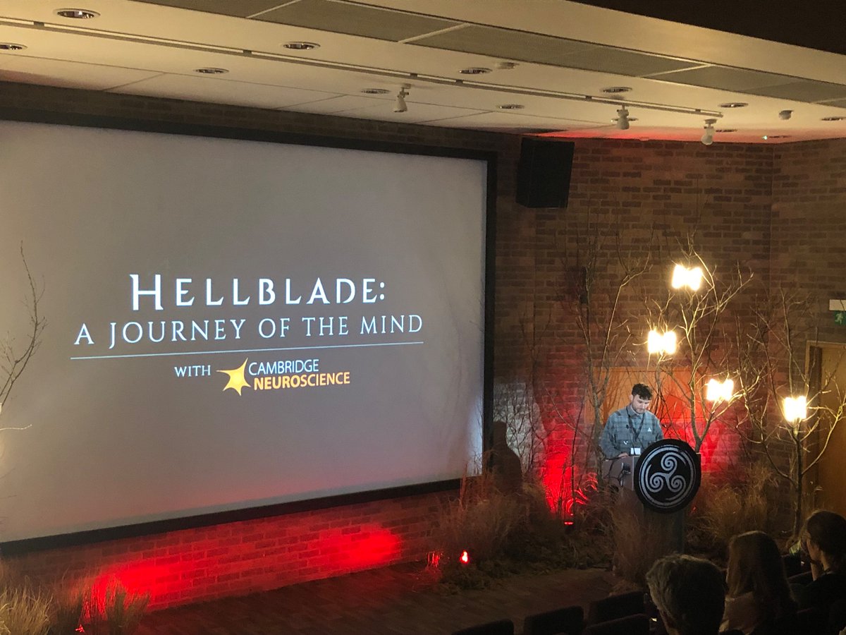 Great to be in Cambridge for ‘Hellblade: A journey of the mind’ with @NinjaTheory @CamNeuro to hear the background to #Hellblade2 - and the essential role of #livedexperience.