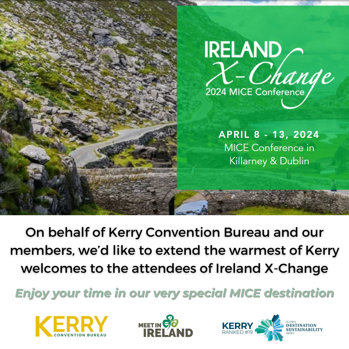 100 North American business event planners & global incentive suppliers are in Killarney for Ireland X-Change, brought together with support of @failte_ireland for one-to-one business meetings & networking.

We wish them all the very best as they #MakeItIreland & #MeetInKerry☘️