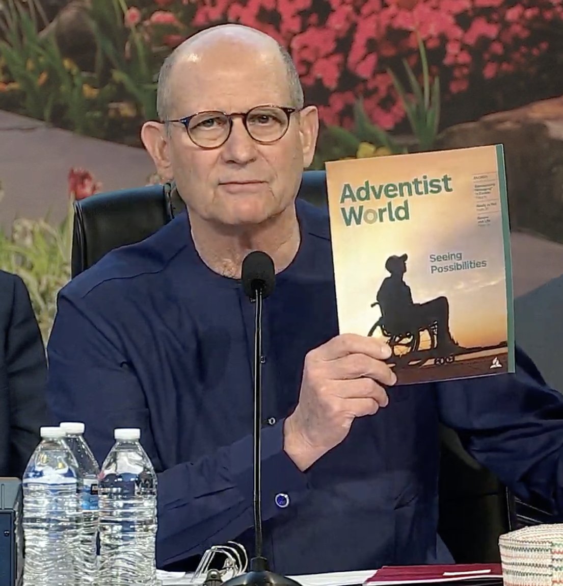 Pastor Ted Wilson @pastortedwilson highlights #PossibilityMinistries during #GCSM24 Great resource for #APMSabbath24 possibilityministries.org/apms2024/ All are gifted, needed, and treasured! Download adventistworld.org/april-2024/ Thanks to partnership with @AdventistWorld1