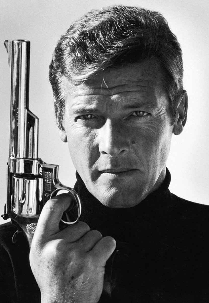 A promotional still of Roger Moore as James Bond for Live And Let Die (1973) #JamesBond #RogerMoore Photograph by @Terry_ONeill
