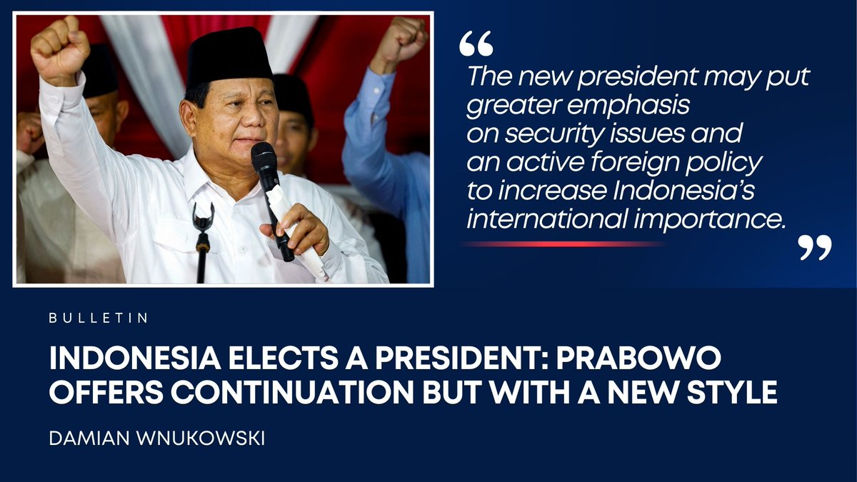 In Indonesia, the General Elections Commission announced that the presidential elections were won by Prabowo Subianto, the defence minister in the government of President Joko Widodo. Prabowo will largely continue Jokowi’s domestic and foreign policy. Read more from…