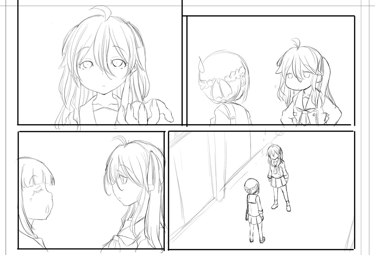 たまには絵を描いてるとこみせなくちゃ・・・ラフだけど・・・ 