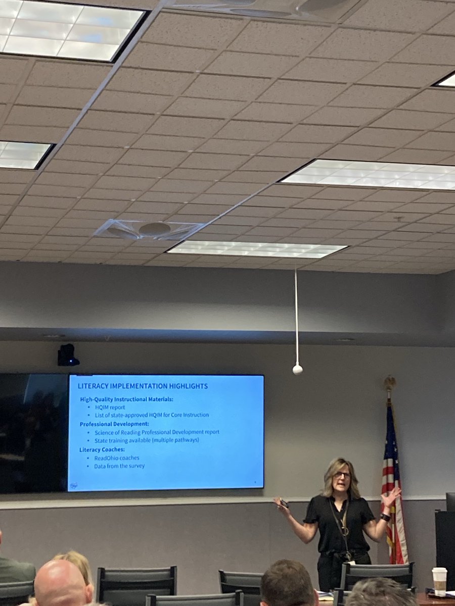 Melissa Weber-Mayrer ⁦@OHEducation⁩ presents at BASA April Regional meeting an update on State Literacy Requirements & Implementation.