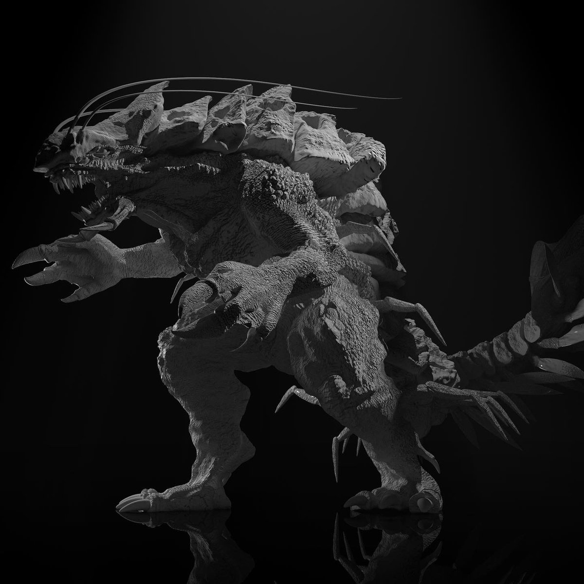 _jjarnick's tweet image. กี่ปีแล้วนะกะน้อลไคจูตัวนี้ 🥹
#kaiju #zbrush #mayaautodesk #substancepainter #GodzillaVsKong #3dmodeling #creature #MonsterVerse #Godzilla