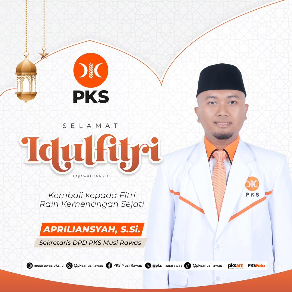 apriliansyah_id's tweet photo. Selamat Idul Fitri 1 Syawal 1445 H
Mohon maaf lahir dan batin ๐๐
.
Kembali kepada Fitri, Raih Kemenangan Sejati
.
Salam takzim,
@apriliansyah_id
.
.
#PKSMusiRawas #PKSSumsel
#PKS #IdulFitri2024 #1Syawal1455H #Apriliansyah https://t.co/hk8oRxzMio