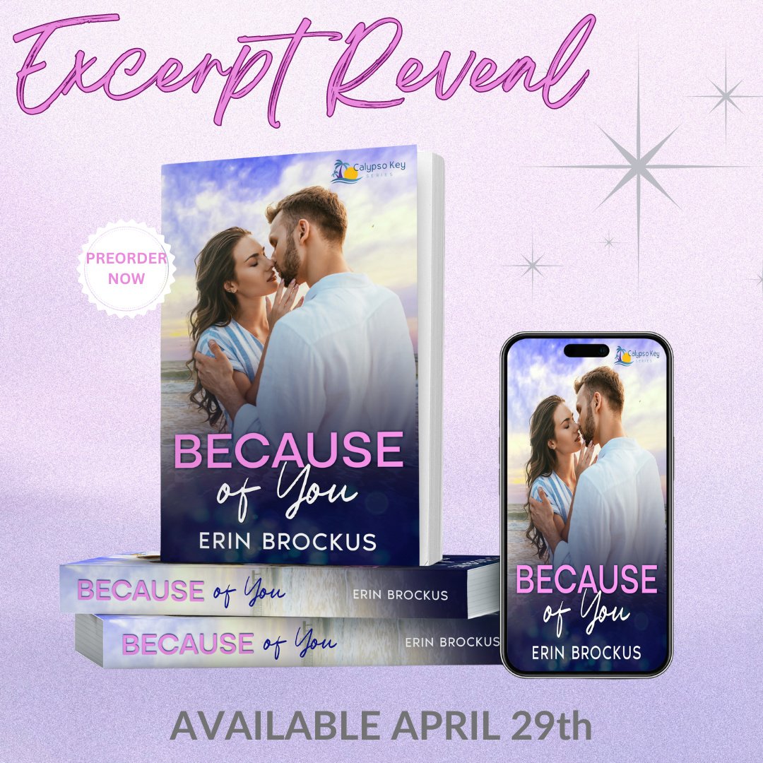✨EXCERPT REVEAL: BECAUSE OF YOU by #erinbrockus April 29

#PreOrder
mybook.to/Because
#Entertowin 2 paperbacks + a giftcard: bit.ly/3IXo3ve
#Entertowin Goodreads Giveaway: bit.ly/3TAtbL3

#bookteaser  #smalltown #theauthoragency @theauthoragency