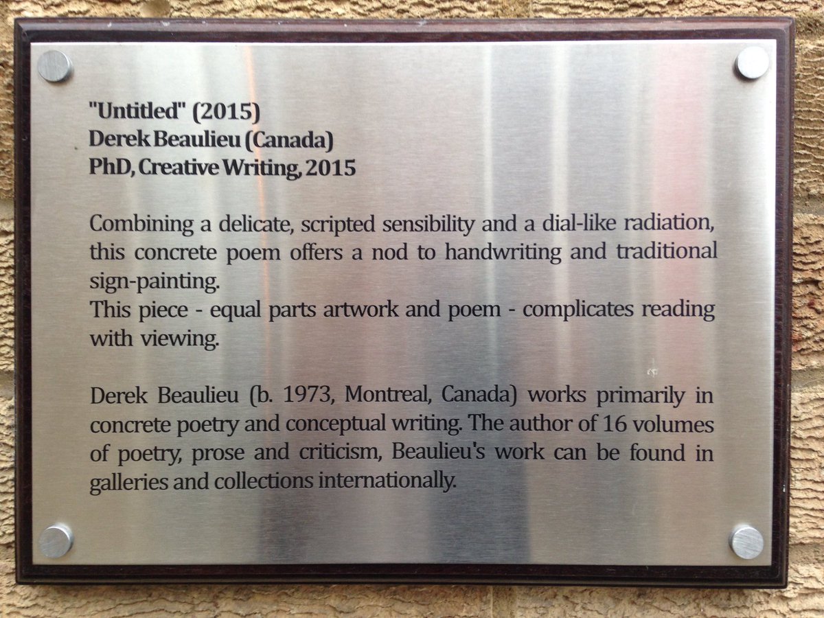 It's #NationalPoetryMonth -- My poetry on the walls of London’s @RoehamptonUni (Roehampton University, my alma mater) marks the first time a Canadian poet has been commissioned for a public monument in the UK