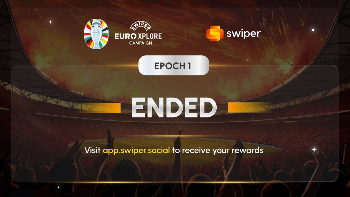 Epoch 1 concluded with 5,000+ farmers! 2M rBIV tokens & 50 Special NFTs are in participants' wallets. Check wallet history in our app. Who's hyped for the Epoch 2 with even better rewards? $BIV #Swiper #SportFi #SocialFi #Mainnet #Euro2024