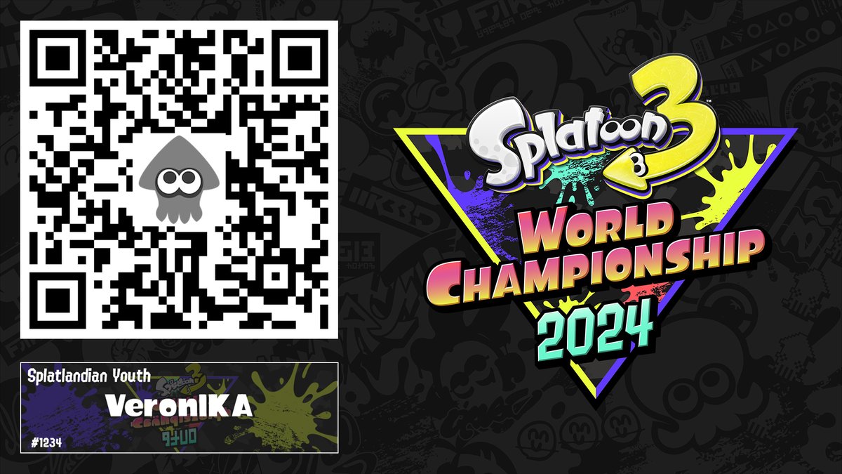 Une bannière aux couleurs du #Splatoon3 World Championship 2024 est maintenant disponible ! Pour l'obtenir, il vous suffit de scanner ce QR Code via SplatNet 3 dans l'application Nintendo Switch Online pour smartphones !