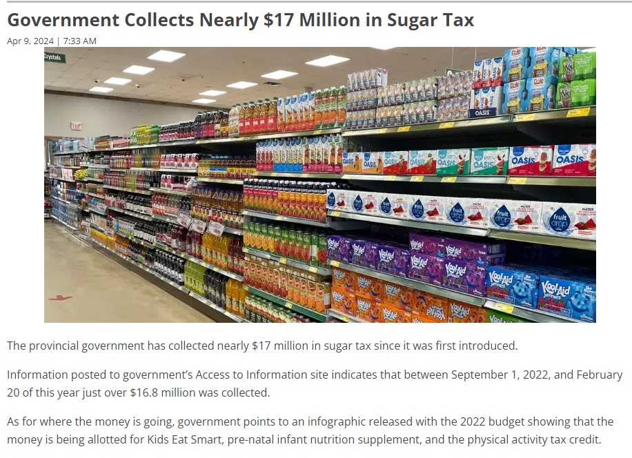 $17M collected &amp; no mention by <a href="/VOCMNEWS/">VOCM News</a> that it funds the #CGM program.  $8K/year (pump, pump supplies, CGM) this $ can fully cover 2100 people with #type1diabetes annually. <a href="/GovNL/">Government of Newfoundland & Labrador</a> lift the income qualifier &amp; age cap #accessforall #T1D #useitwisely <a href="/DiabetesCanada/">Diabetes Canada</a> #sugartax