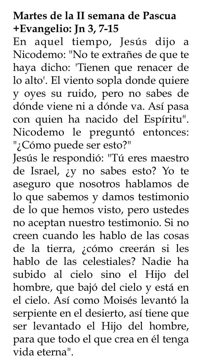 “El viento sopla donde quiere y oyes su ruido,..Así pasa con quien ha nacido del Espíritu”. El Espíritu se conoce por sus efectos en quienes lo reciben, y así el Espíritu da testimonio de Jesús; y Jesús da testimonio del Espíritu: “hablamos de lo que sabemos y damos testimonio”.