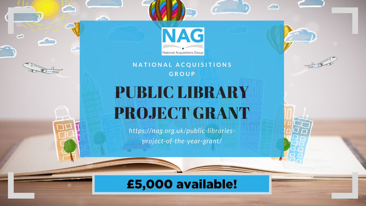 Last chance to apply for our NAG Public Library Project of the Year grant! Up to £5000 for your project. Closes Mon 15th April at noon nag.org.uk/public-librari… Previous winners include @OldhamLibraries, @DerbyshireLibs @RedbridgeLibs @Bucks_Libraries and @wandsworthlibs