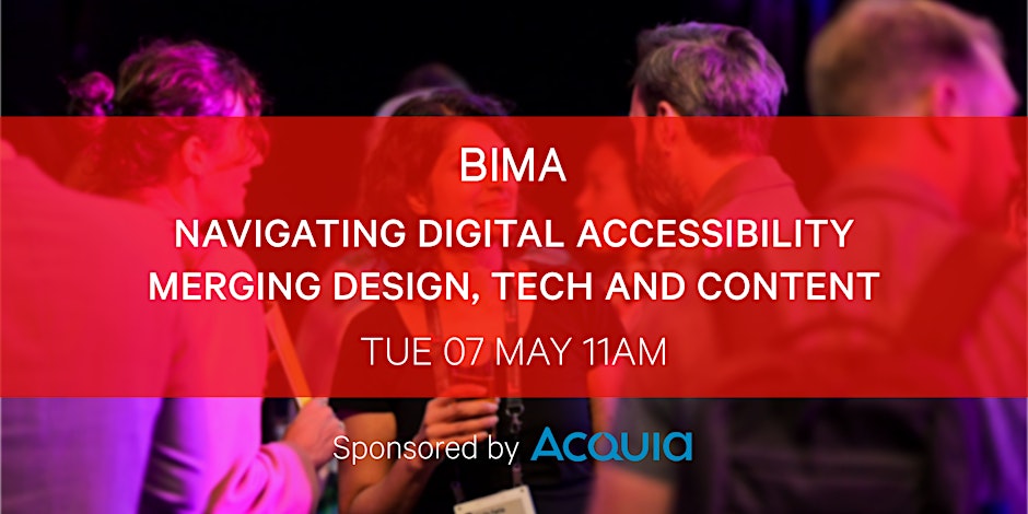 With the European Accessibility Act (EAA) set to take effect in 2025, join us for an insightful session w/ @acquia, @axelerant & the inclusive design council on #Digital #Accessibility! Learn more here: bima.co.uk/events/navigat…