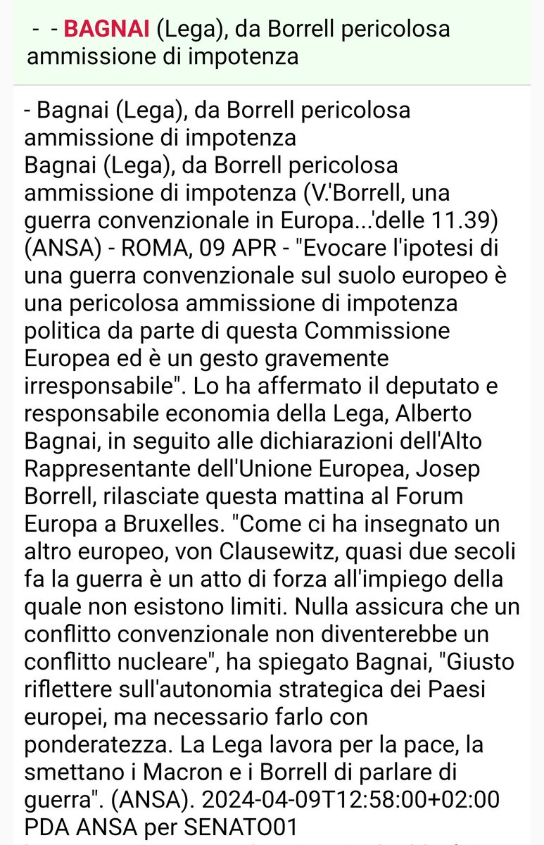 Gli ultimi giorni di Borrell...