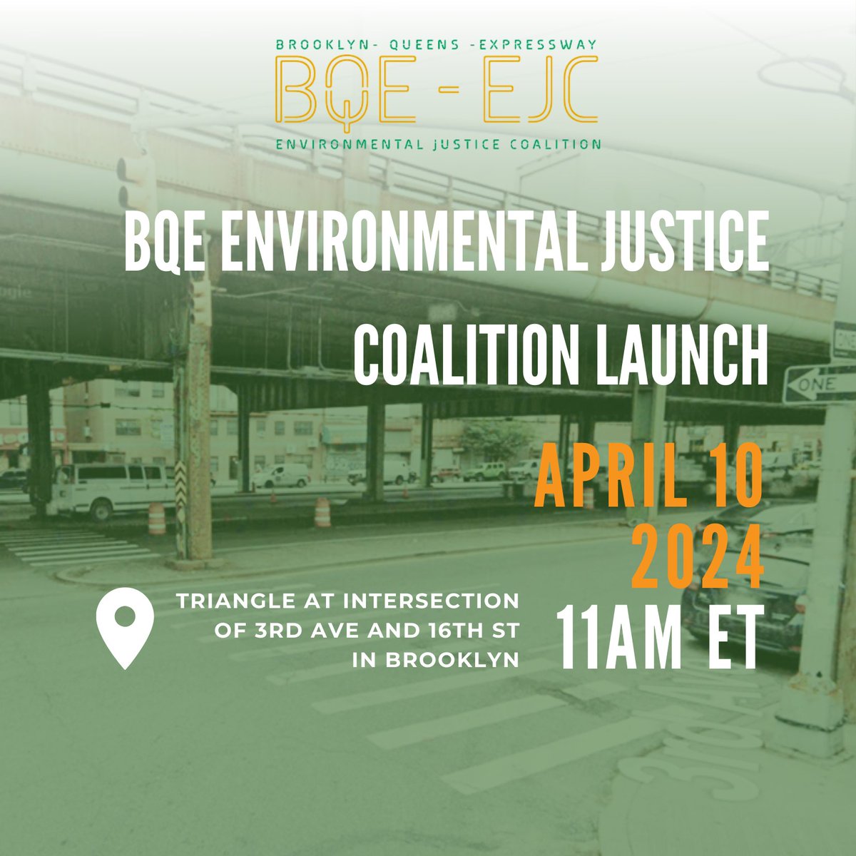 This Wed, 4/10, marks a pivotal moment for the Brooklyn-Queens Expressway as we gather for the BQE-EJC Action. With a united voice, we stand w/ a newly formed coalition dedicated to community-led solutions that pave the way for an equitable and just future! #AJustWayNotTheHighway