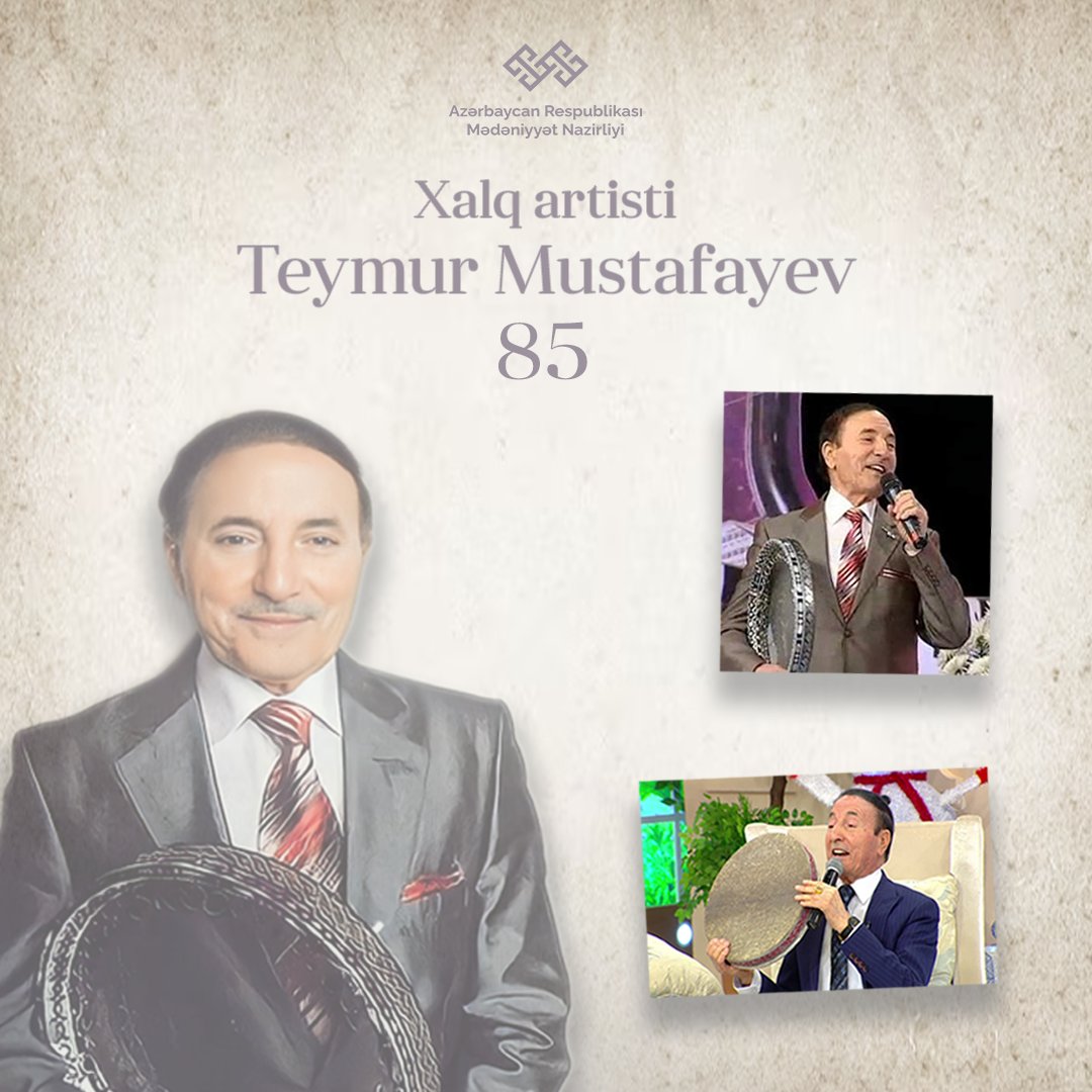 Bu gün Xalq artisti Teymur Mustafayevin anadan olmasının 85 ili tamam olur #Azərbaycan #MədəniyyətNazirliyi #mədəniyyət #musiqi #muğam #xanəndə