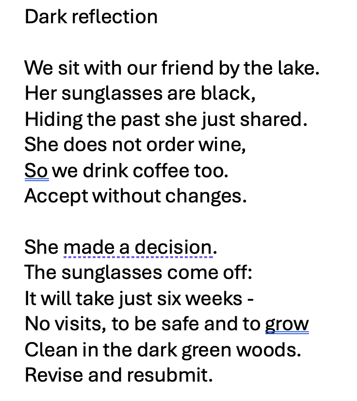 A poem for
<a href="/TopTweetTuesday/">TopTweetTuesday</a> host <a href="/MartaBilkova/">Marta Bilkova 🖤🇨🇿🇺🇦</a> 
My first attempt