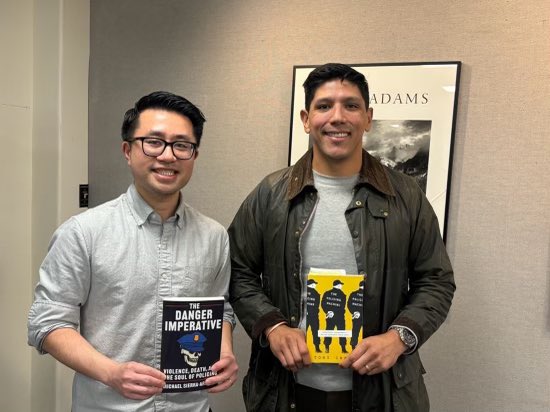 Grad school seems like a lifetime ago. Look at us now! Proud of you, @tonykcheng, and so happy we got to chop it up about our books together 😊