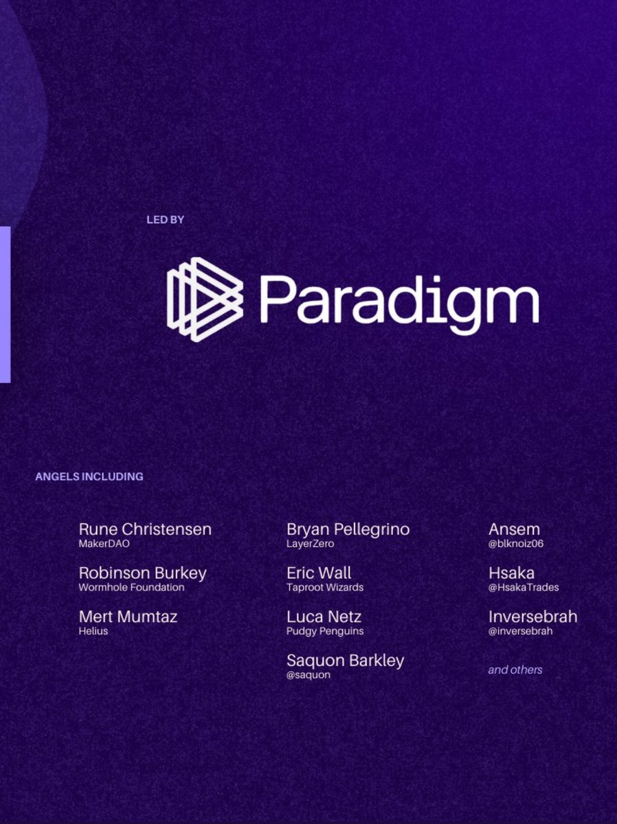 sol_goldrush's tweet image. Monad just announced a $225m fundraise, led by @paradigm 

If you look at Angel Investors, you’ll see @RobinsonBurkey, the founder of wormhole 

This and the Monad community getting 8k $W, makes it so obvious that $W stakers will get the Monad airdrop 

Do not paper your W.