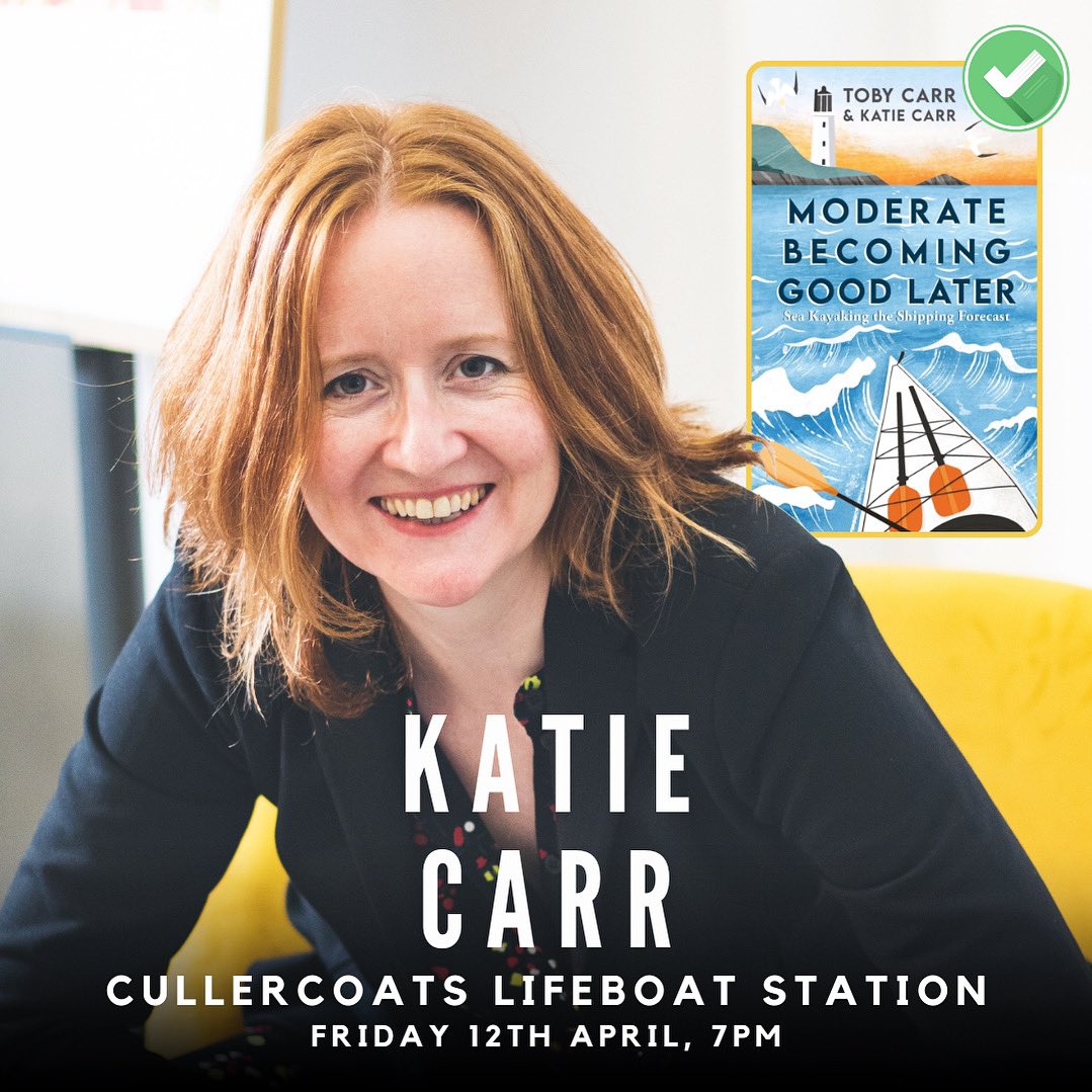 This Friday’s event with Katie Carr (@KayakForecast) is now SOLD OUT! 🛟🌊 Get in touch to join our waiting list or to get your hands on signed books! @RNLI @Summersdale @the_Crack