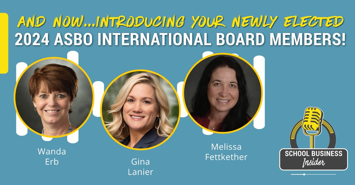 Tune in to the new episode of @sbinsiderpod and meet the newly elected 2024 board members! Discover their enthusiasm for #schoolbusiness and uncover the driving forces behind their motivation. Start listening now: podcasts.apple.com/us/podcast/and…