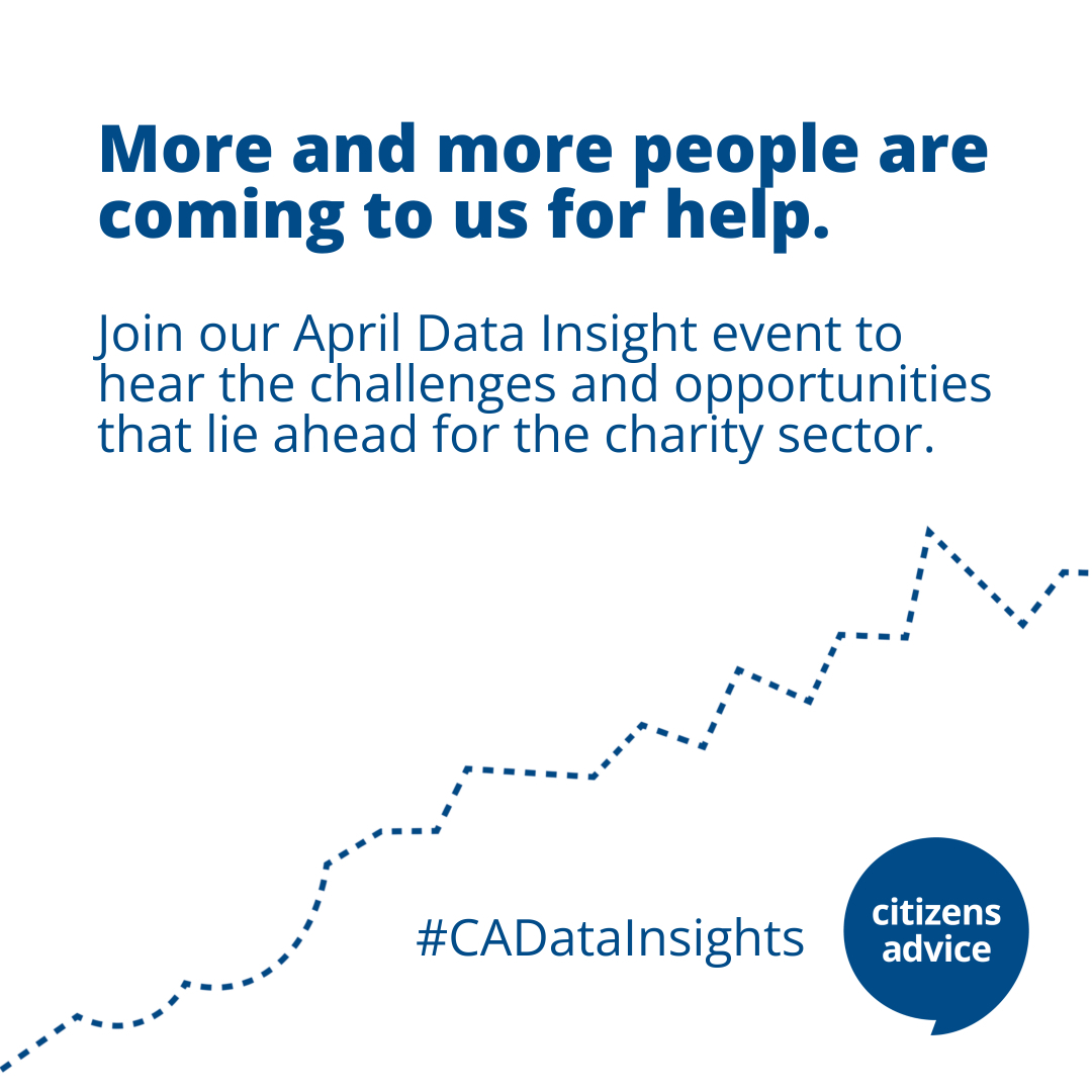 Over the last few years the role civil society plays in our communities has become even more pronounced. But what challenges face the charity sector? Join our Data Insights event on 16 April to hear more ⤵️ shorturl.at/FQT78 #CADataInsights