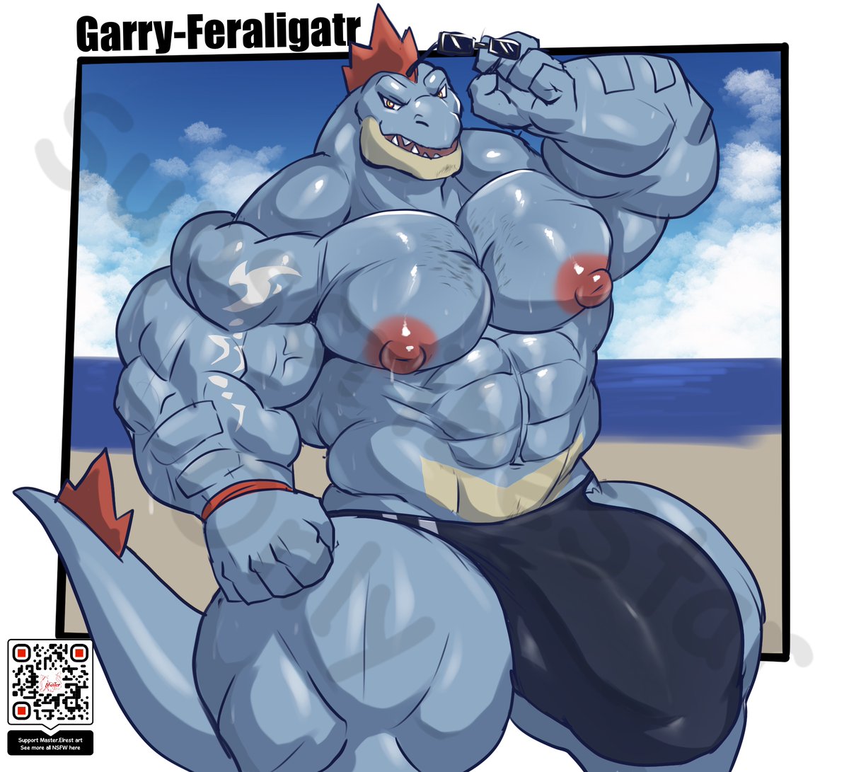 ⭐️Special fan(character)art : Feraligatr⭐️ “Relax and have fun with him, does he have the name Garry ,ready to training with him?”