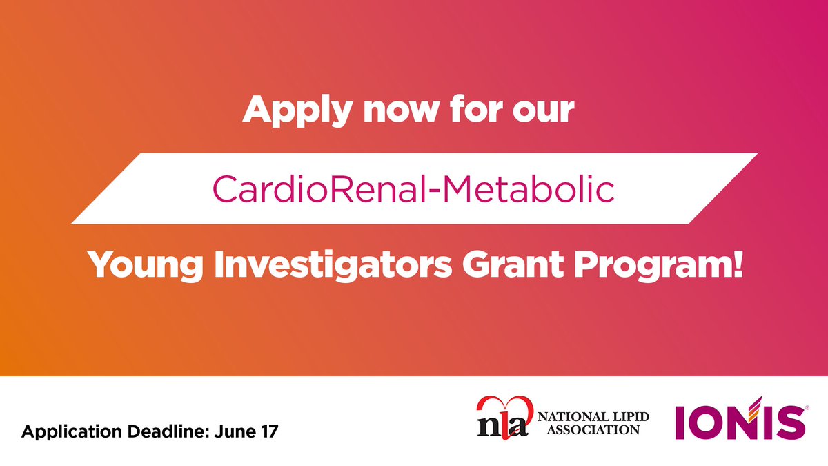 The Young Investigator Grant Program, offered by @ionispharma, recognizes early career investigators advancing research in the field of severe hypertriglyceridemia. Apply now: ionispharma.com/ionis-technolo…