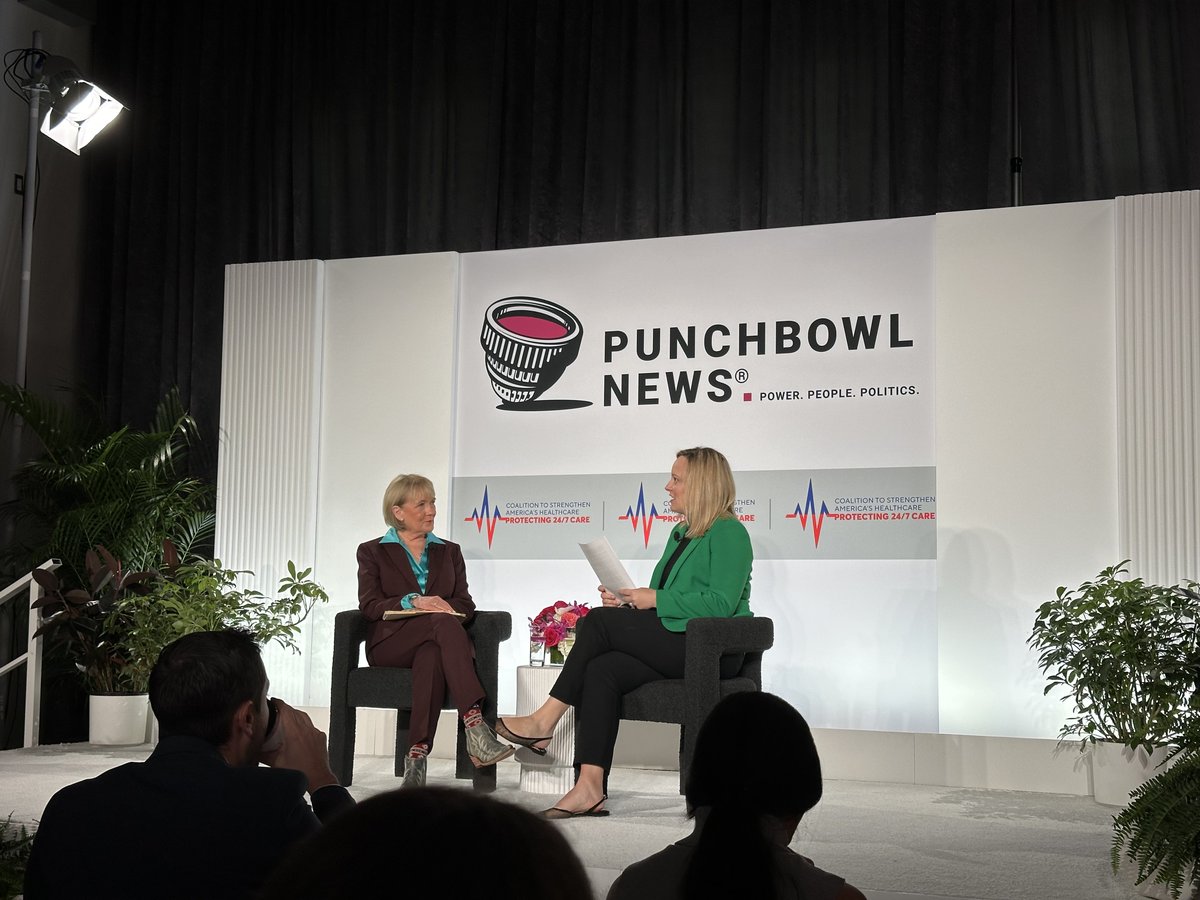 Happening now: @apalmerdc sits down with Nancy Howell Agee, CEO of the Carilion Clinic and chair of @strengthencare.