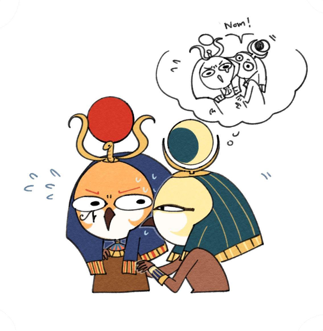 A bit late… anyways

Eclipse
#Ra #Khonsu