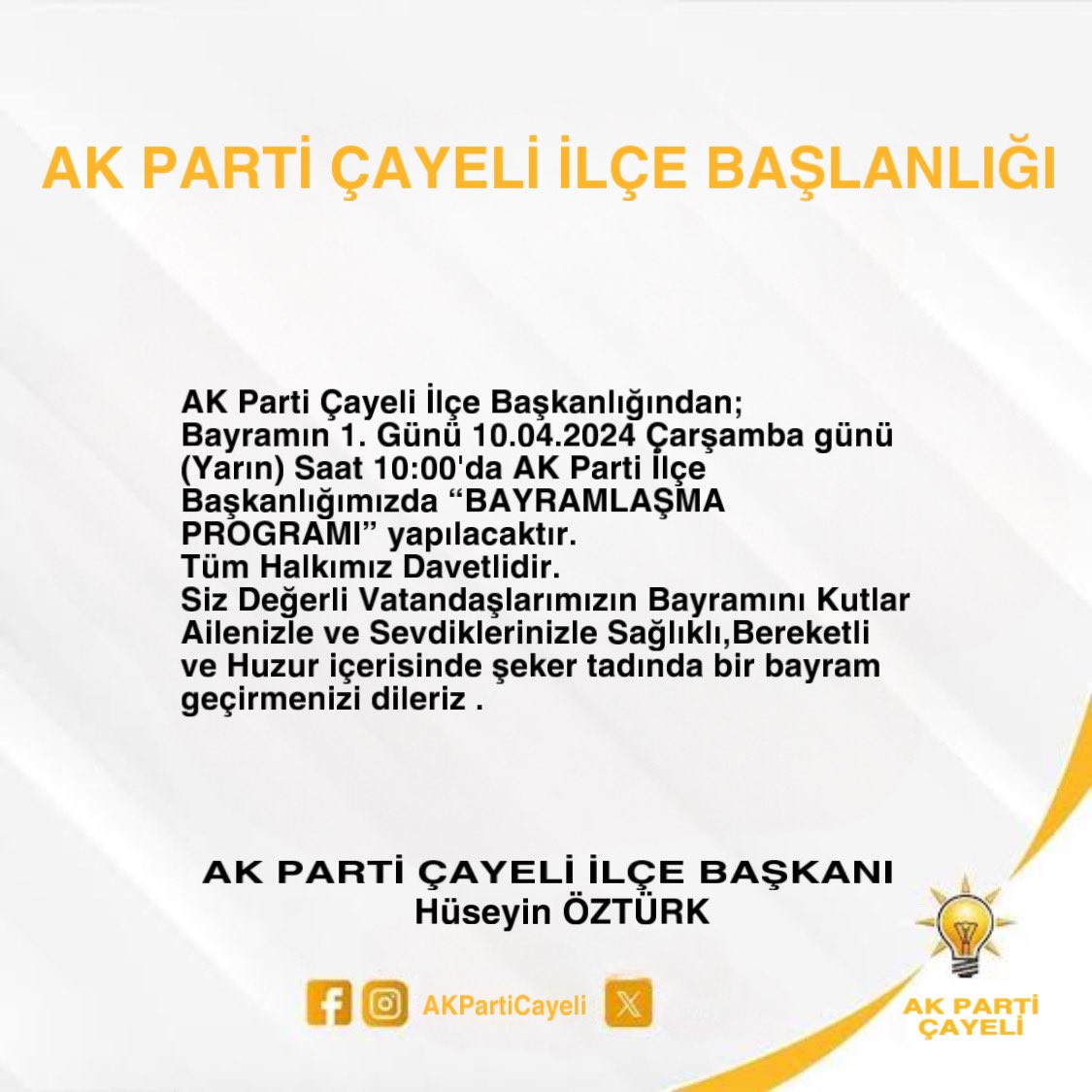 AK Parti Çayeli (@Akparticayeli) on Twitter photo 2024-04-09 13:28:00