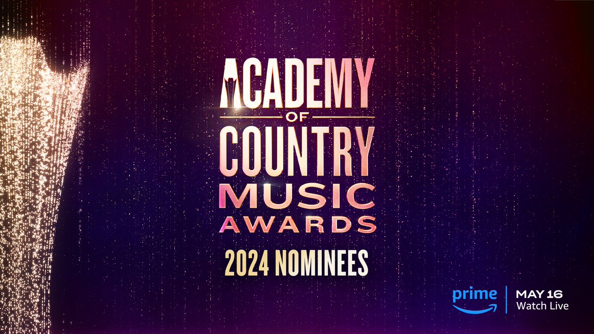 Congratulations to the 59th #ACMawards nominees! For the full list of noms → acmcountry.com/noms 👀 Don't forget to tune in May 16 to see who takes home a 🏆, only on @PrimeVideo!