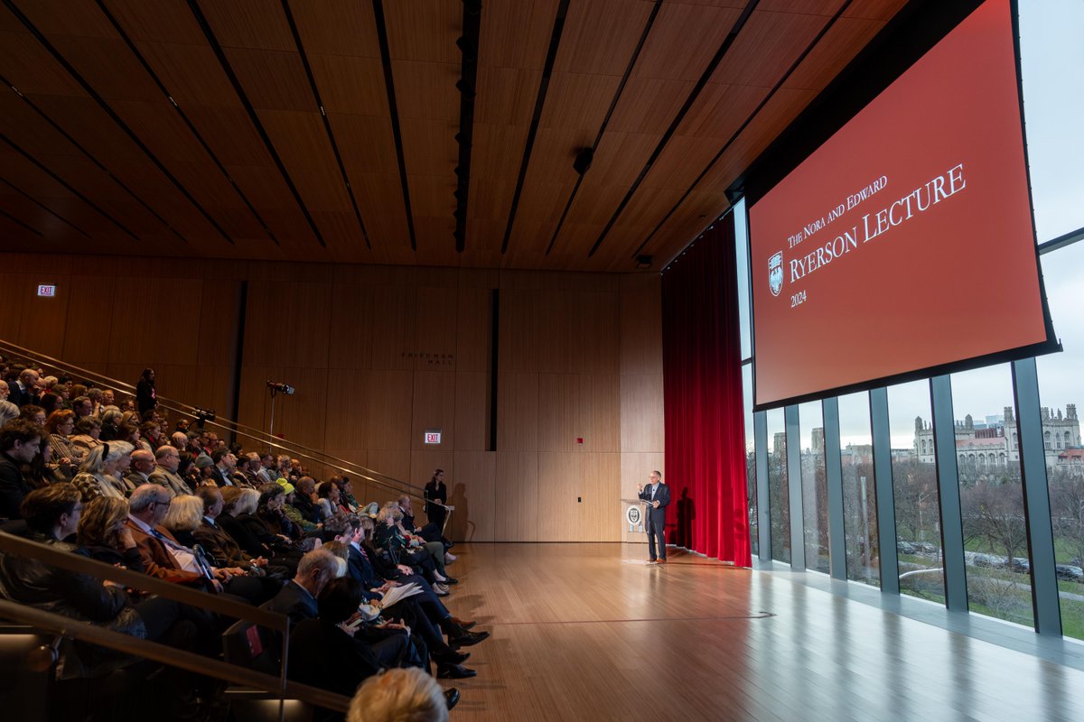 On April 2, Prof. Jonathan Lear delivered the Nora and Edward Ryerson Lecture, entitled “Gratitude, Mourning, Hope and Other Forms of Thought.” Explore photos from the event at the Rubenstein Forum.
