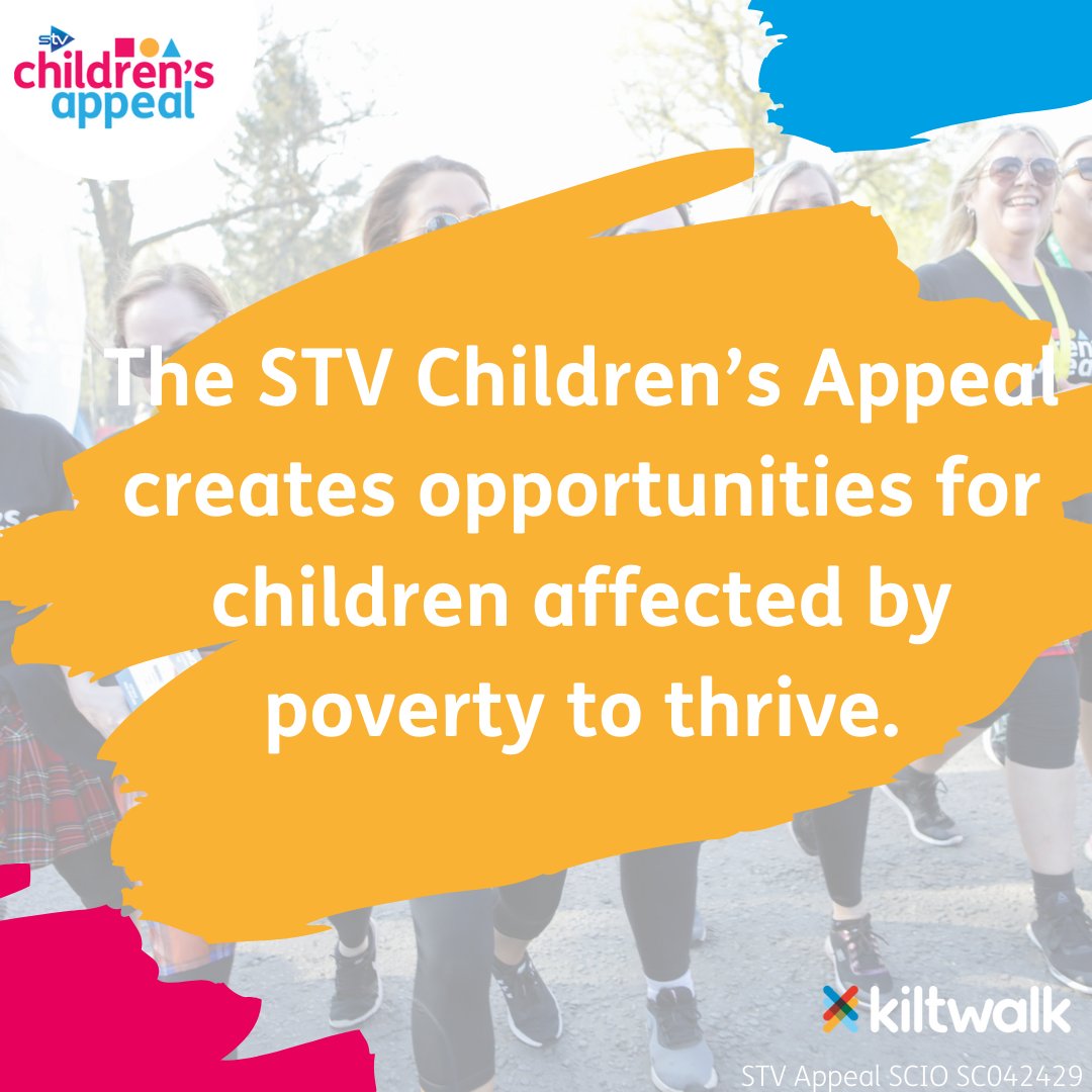 Want to make a positive & vital difference to the lives of Children here in Scotland? Why not take on a Kiltwalk and raise funds for our Official Grant Making Partner, the @STVAppeal? Make a positive difference to children's lives here in Scotland. 👉 bit.ly/46LG7D3