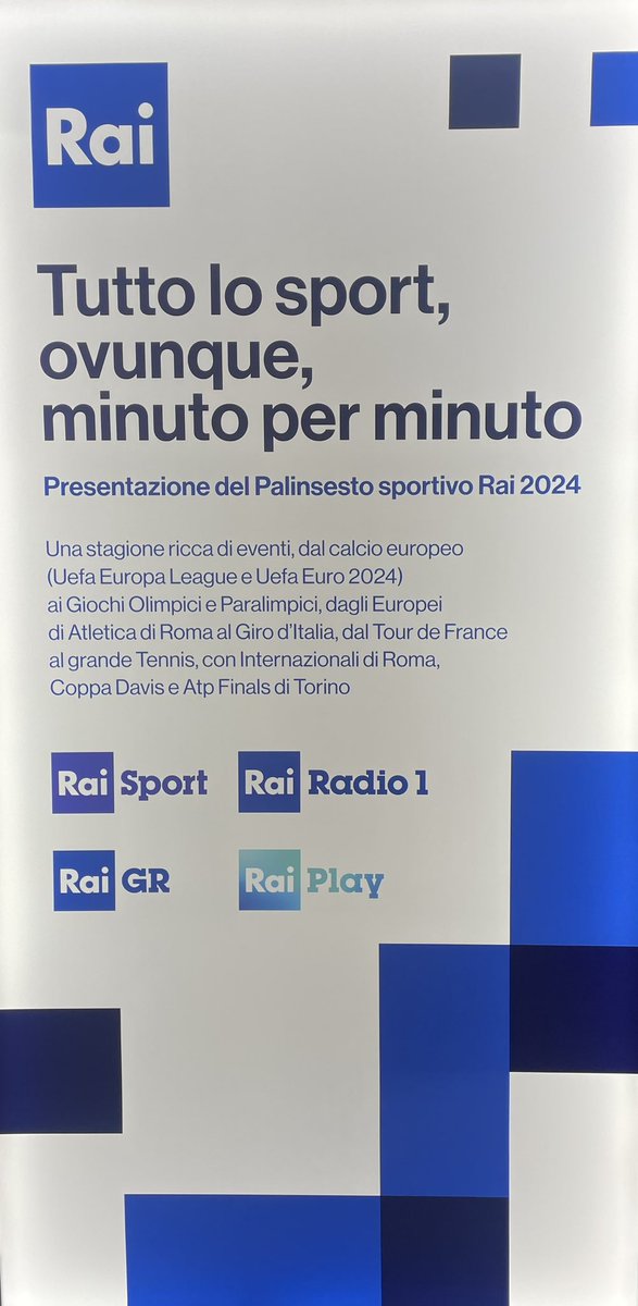 Presentazione del palinsesto sportivo Rai 2024 @RaiSport @RaiDue @RaiPlay @Radio1Rai #sport #olimpiadi #paralimpiadi #europei #tour @Coninews @CIPnotizie