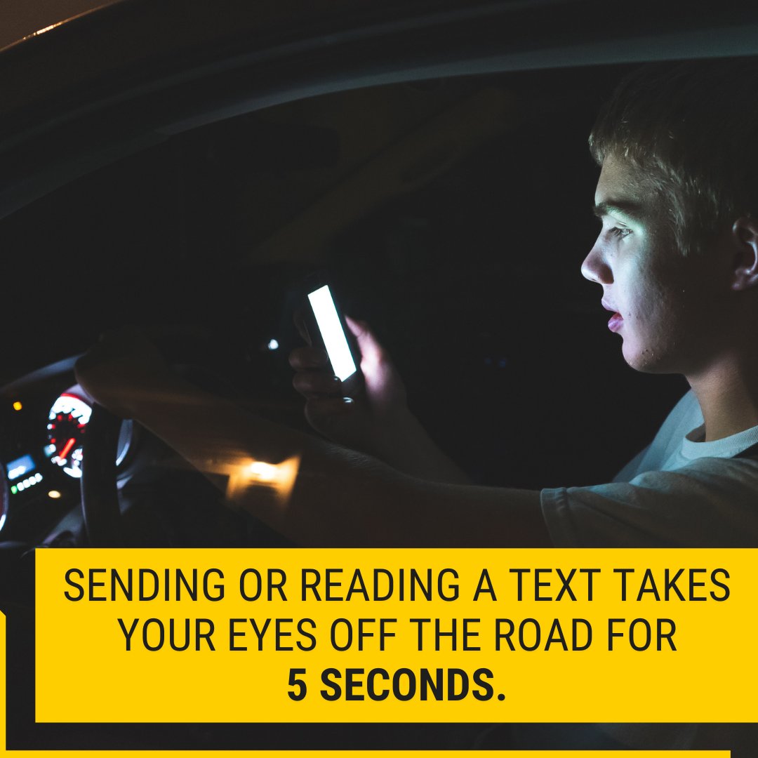 At 55 mph, that's like driving the length of an entire football field with your eyes closed. Need more reasons not to text and drive? Click here: NHTSA.gov/DistractedDriv…