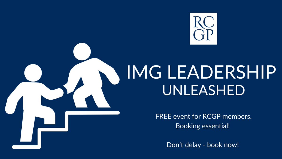 RCGP IMGs play a vital role in our healthcare system. This event looks at helping IMGs discover the potential we all have as leaders. Booking essential - bit.ly/IMGJune24 Online, Tuesday 4th June, 7.30pm - 9.00pm. Free event for RCGP members.