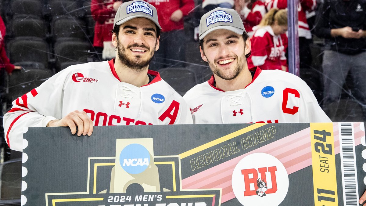 Sam Stevens and Case McCarthy have made the most of their fifth year here, helping lead us back to the Frozen Four with a chance to end their careers with a national title. The latest from @BUHockeyWriter: goterriers.com/news/2024/4/9/…