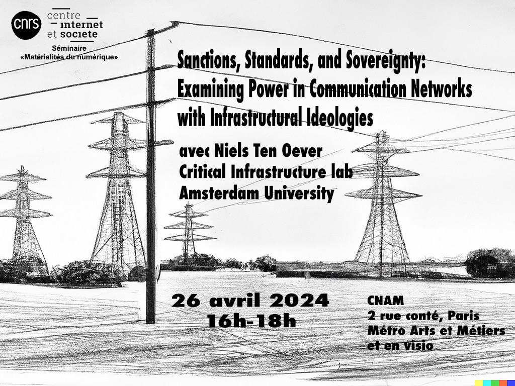 🚨Join us for the next session of the 'Digital Materialities' seminar on April 26 (4-6pm CET)! @nielstenoever will talk about the developing framework of infrastructural ideologies through two case studies: EU sanctions against Russian media and 5G/Internet standards. Info ⤵