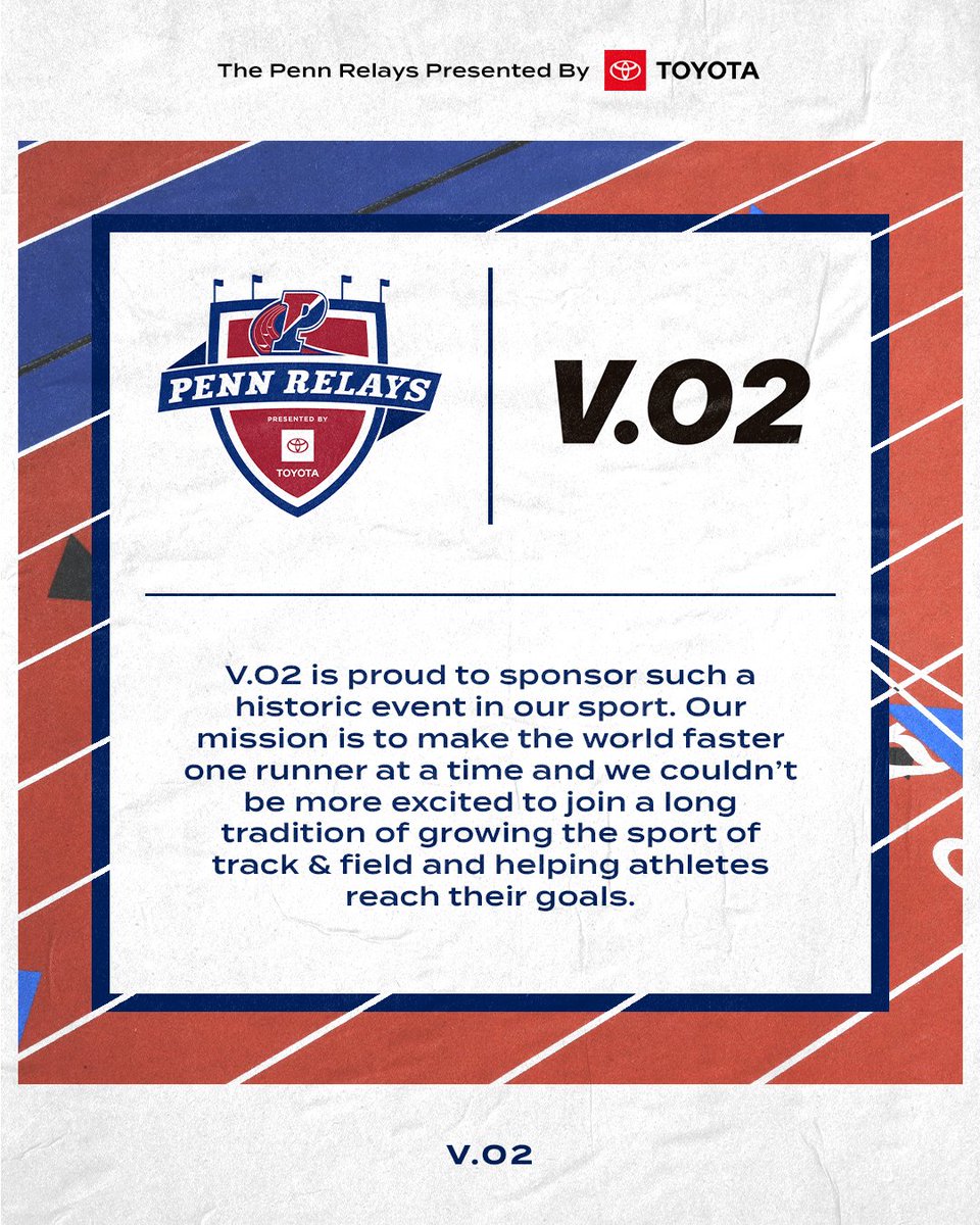 🚨𝗡𝗘𝗪 𝗣𝗔𝗥𝗧𝗡𝗘𝗥 𝗔𝗡𝗡𝗢𝗨𝗡𝗖𝗘𝗠𝗘𝗡𝗧🚨 We are very excited to welcome @VDOTO2 as an official partner of the Penn Relays! Coaches – Please stop by the inaugural Coaches Expo as Olympian and legendary coach Dr. Jack Daniels will make a guest appearance on Friday.