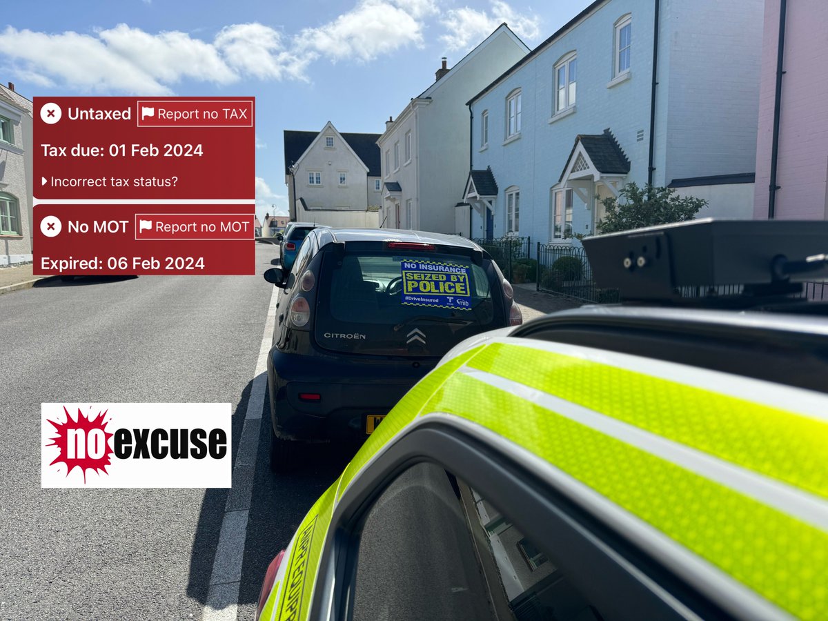 #Newquay - #Citroen stopped as it was showing as uninsured - also expired excise and MOT - vehicle seized and driver reported #NoExcuse @NewquayPolice