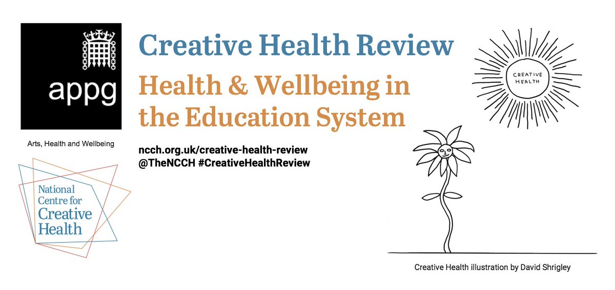 With increasing concern around the mental health of children & young people, & the lasting impacts of this into adulthood, our #CreativeHealthReview focuses on how health & wellbeing benefits can be maximised through creativity into our education system. ncch.org.uk/health-and-wel…