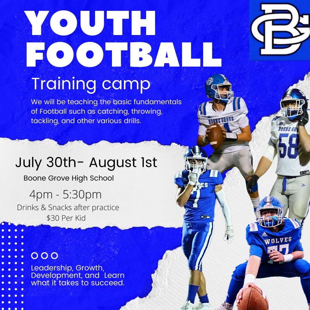 We're coming back to the 3rd annual summer youth camp! We're looking for any players between grades 2-8 to attend. -- (This is open to ANY other school districts as well)-- You can pre-register your kids using the link below. docs.google.com/forms/d/e/1FAI… #ContinueTheProcess