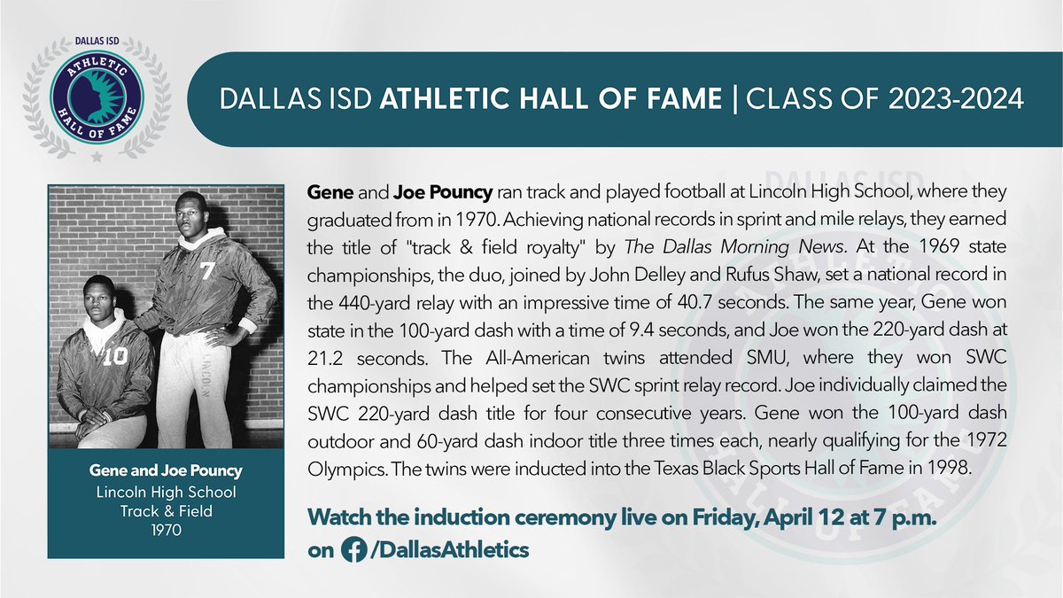 Dallas ISD Athletic Hall of Fame Profiles Gene & Joe Pouncy Lincoln High School 1970