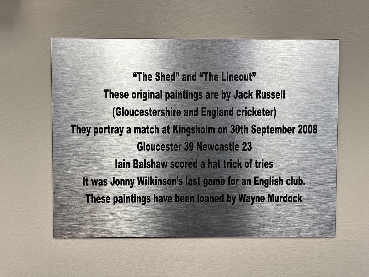 Just waiting for @gloucesterrugby press call with @J0nnyMay when I spot a couple of @jackrussellart originals