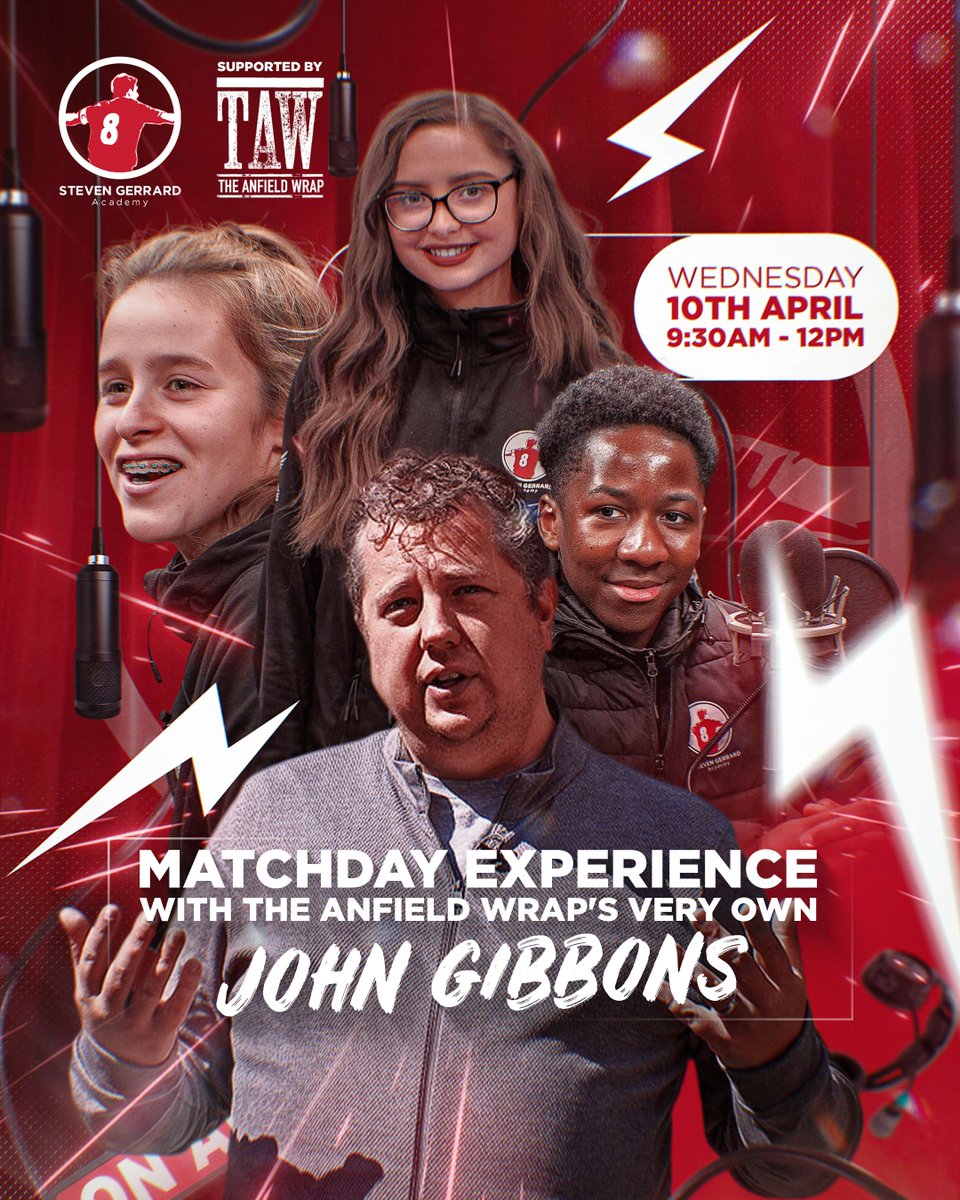 Do you want to work in football media? Message us to secure your place for tomorrow's match day workshop in partnership with @TheAnfieldWrap ⚽️ Learn about interview techniques, audio production, how to film, plus much more 🎥 Open to males and females from Year 11 and above.
