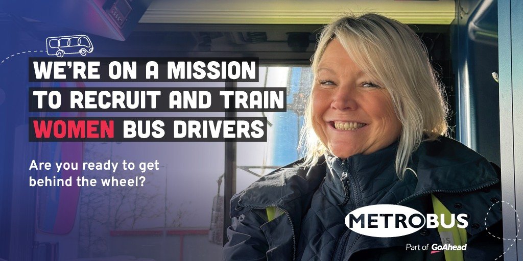 We aim to diversify our workforce with more female bus drivers by 2025. You can earn an average of £37k, receive free training and enjoy our perks & rewards when you drive for us! Apply today: metrobus.co.uk/CareersForWomen