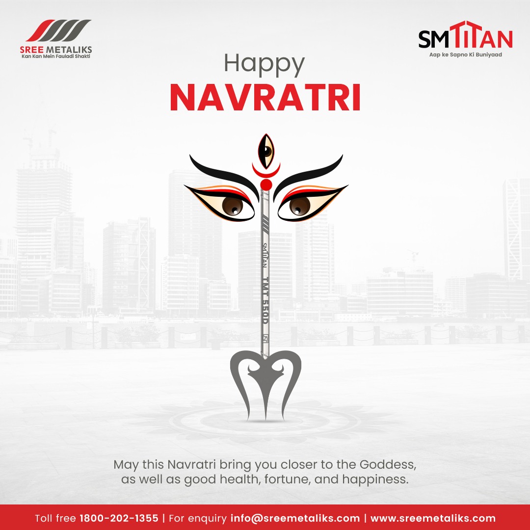 Let the festive spirit of Navratri light up your heart and soul. 🌟

#FestiveSpirit #NavratriMagic #navratri #happynavratri #Sreemetaliks #smtitan #tmtbars